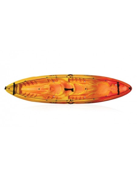 This double kayak, our best seller, is designed to accomodate 1,2 or 3 people.