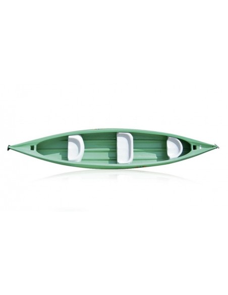 The ideal family canoe, durable and stable, it comes standard with three fixed seats.