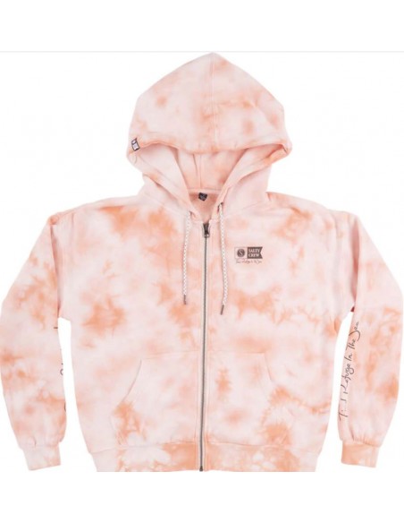 Alpha Zip Hoody Peach Tie Dye
