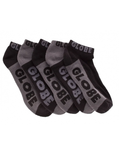 Black/Grey Ankle Sock 5Pack
