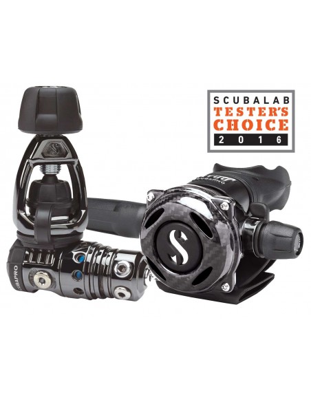 The premium high-performance MK25 EVO/CARBON BLACK TECH is not only the best-breathing reg in SCUBAPRO's line, it's also the lea